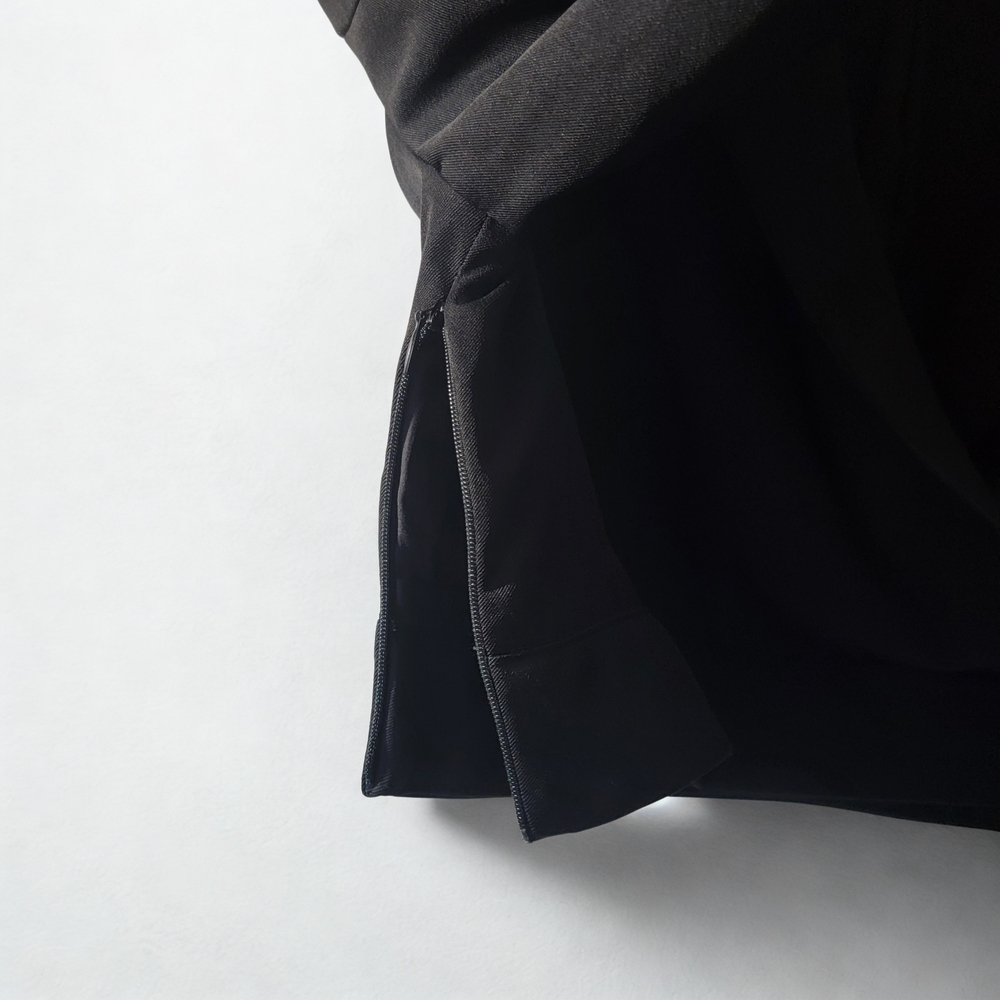 Solid Notched Collar Crop Blazer By Cider Black Size XL - Picture 7 of 10
